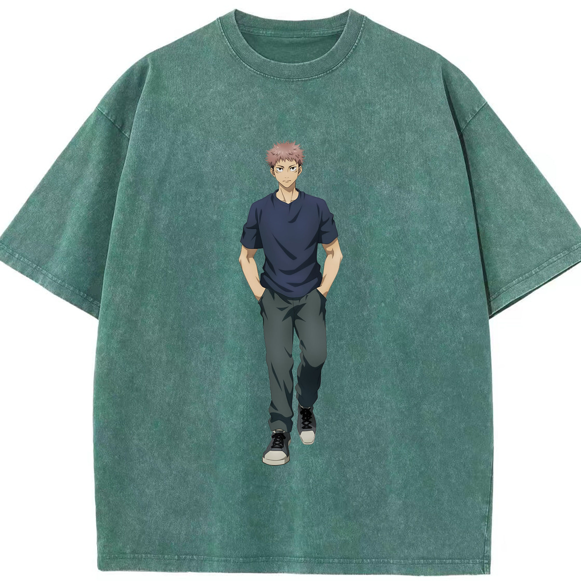 （画像用） 呪術廻戦 Jujutsu Kaisen 綿100% ヴィンテージ風 半袖Tシャツ（フロントプリント）
